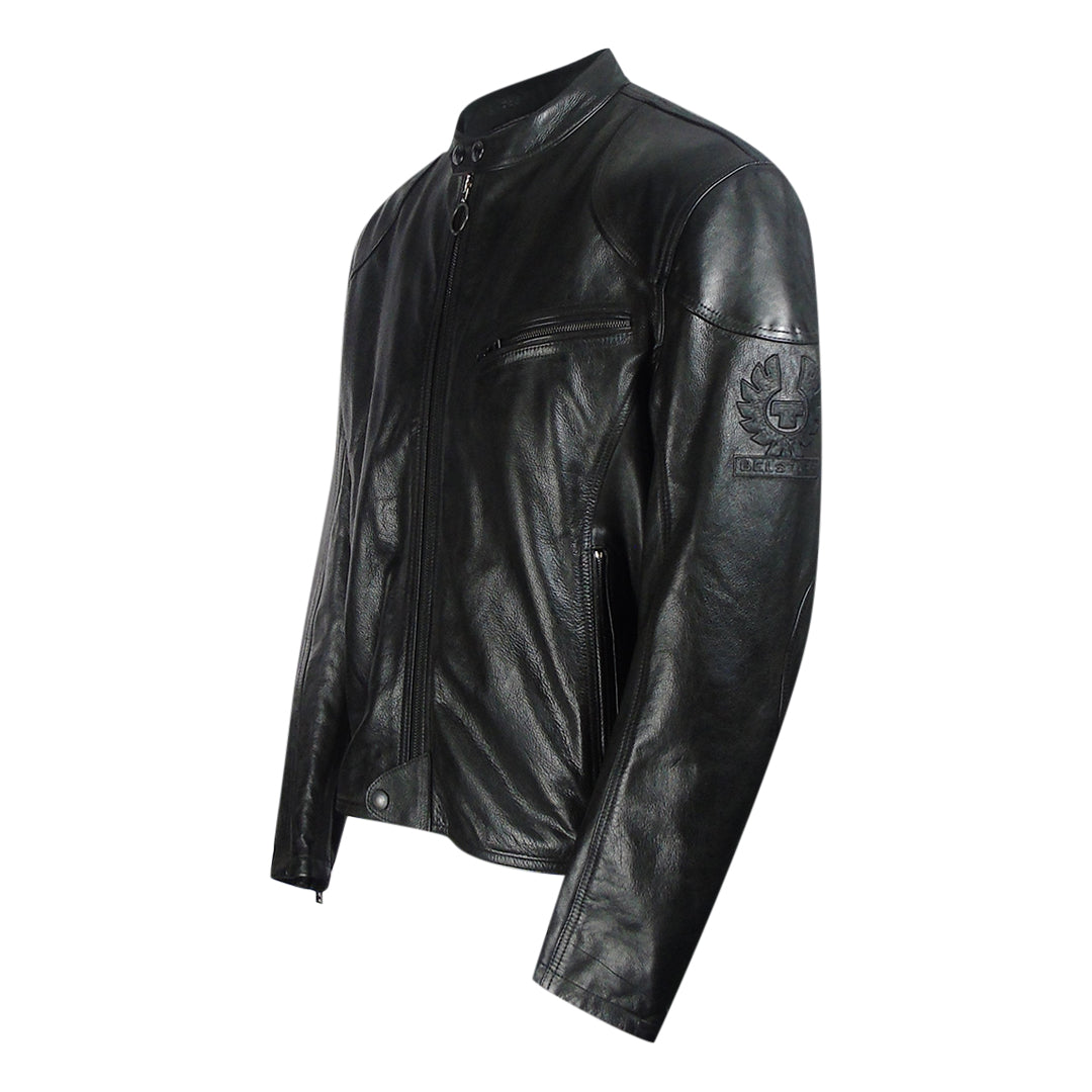 Belstaff Supreme Motorcycle Black Leather Jacket XXXL