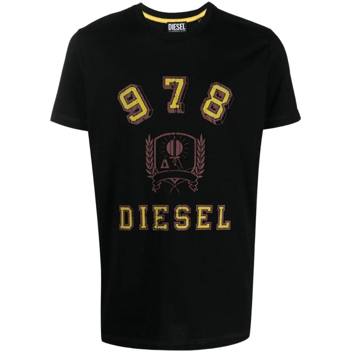 Diesel University Shield Logo Black T-Shirt S