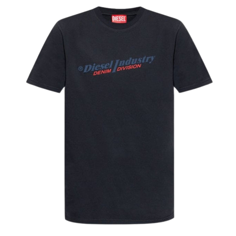 Diesel Industry Denim Division Logo Navy Blue T-Shirt S