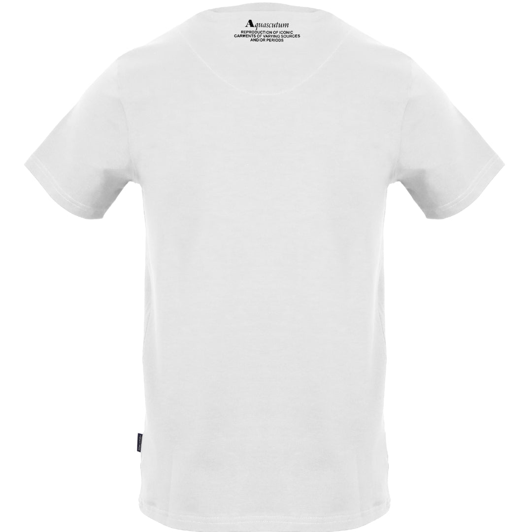 Aquascutum Large Shield Aldis Logo White T-Shirt S