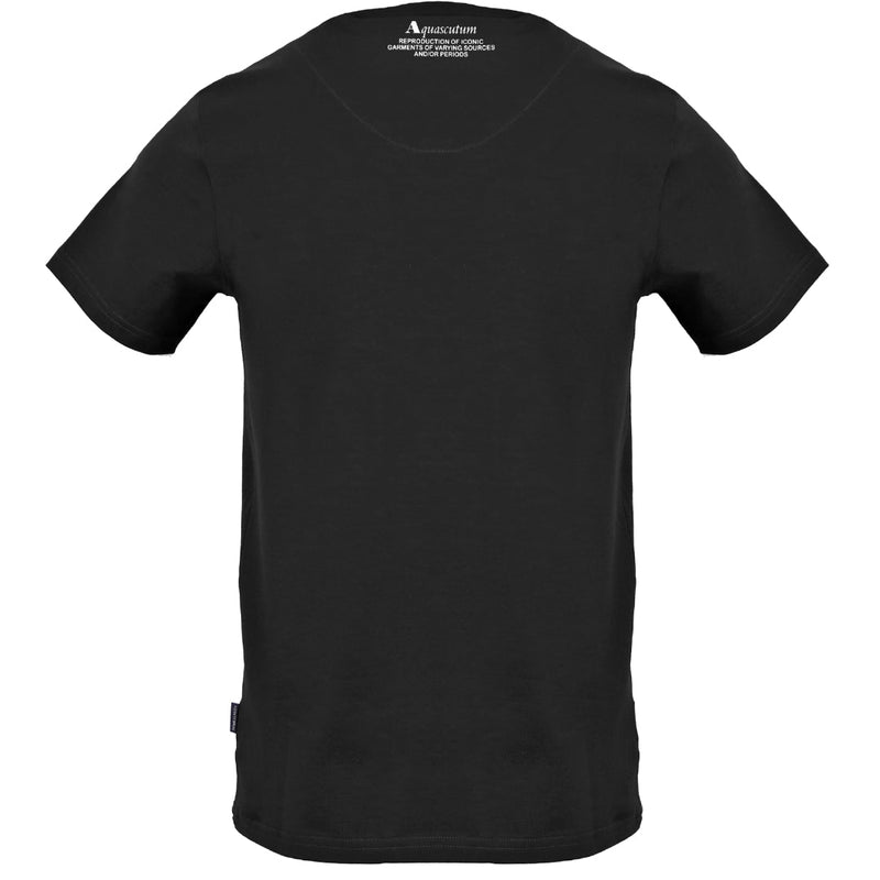 Aquascutum Large Shield Aldis Logo Black T-Shirt S