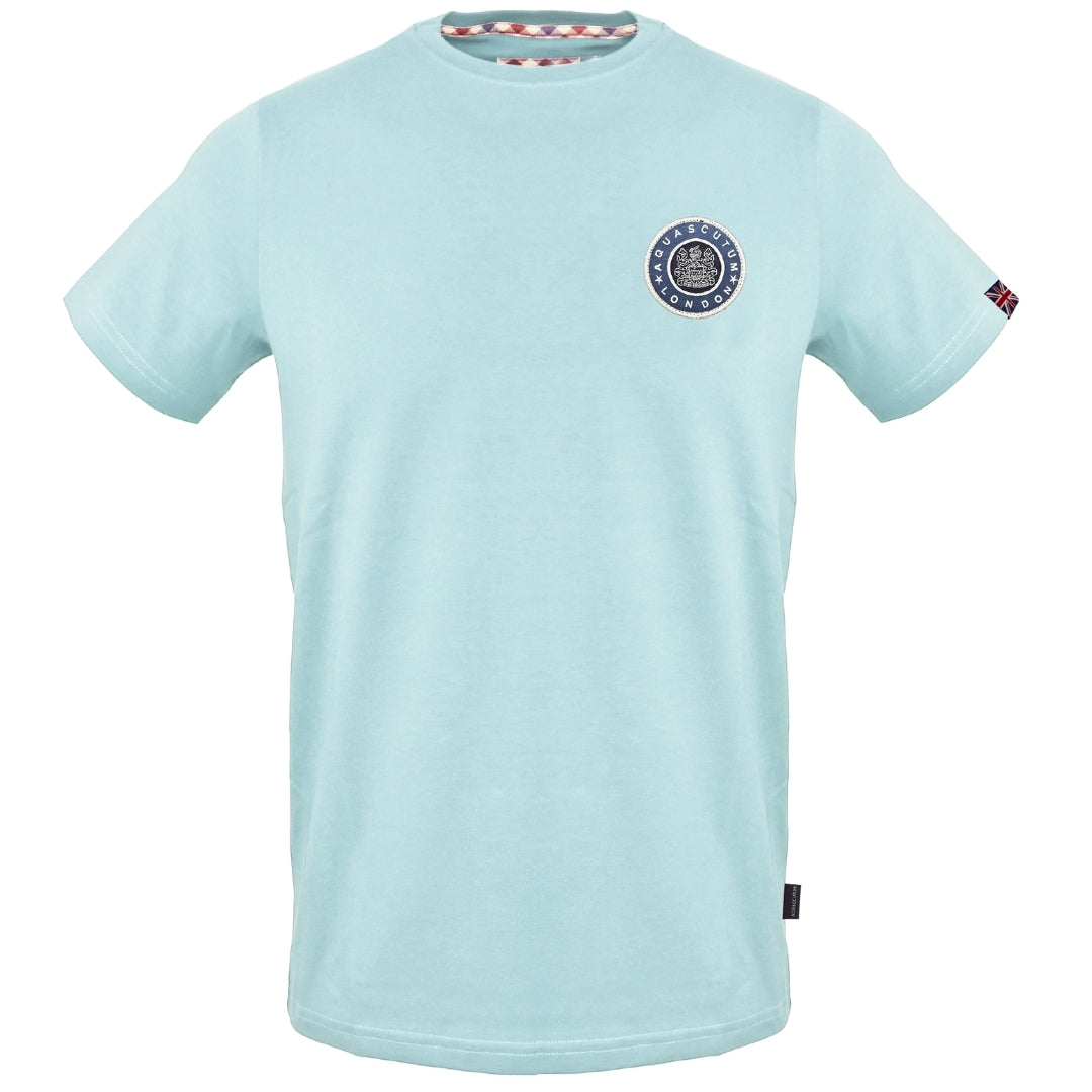 Aquascutum Small London Circle Logo Sky Blue T-Shirt S