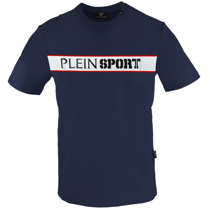 Plein Sport Panel Logo Navy Blue T-Shirt S