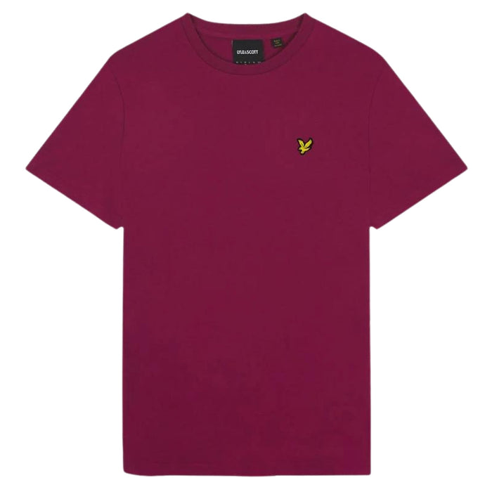 Lyle & Scott Branded Chest Logo Rich Burgundy T-Shirt