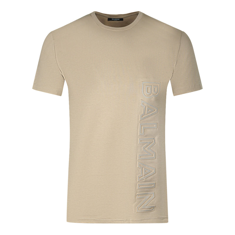 Balmain Mens T Shirt Ah0Eg010Bc22 Snd Brown