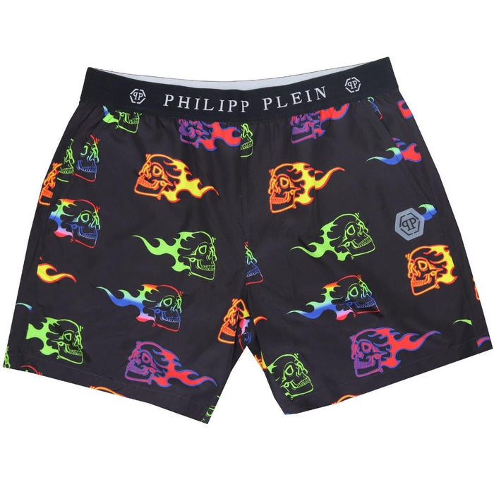Philipp Plein Mens Cupp02 M0199 Swim Shorts Black