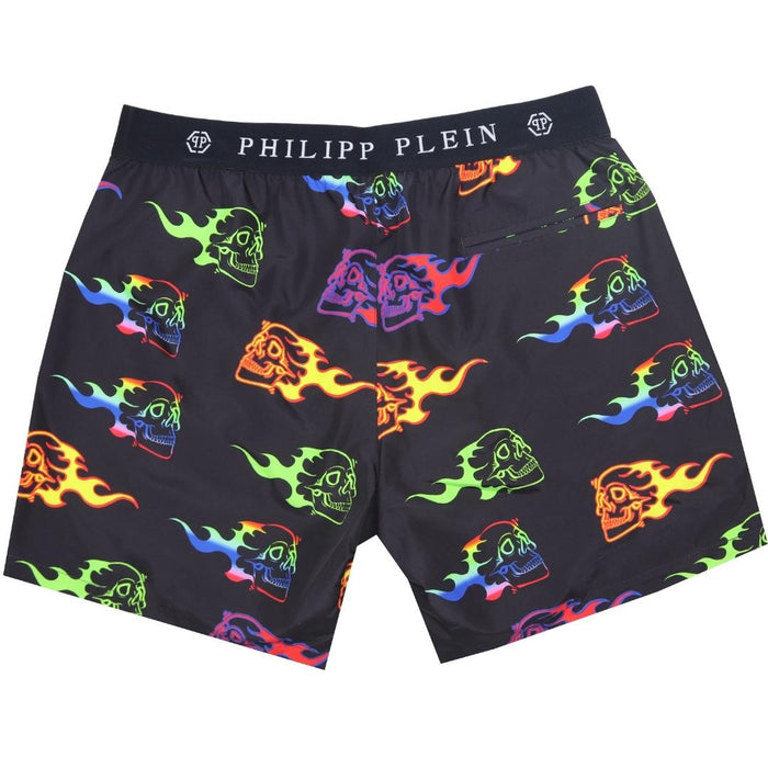 Philipp Plein Mens Cupp02 M0199 Swim Shorts Black