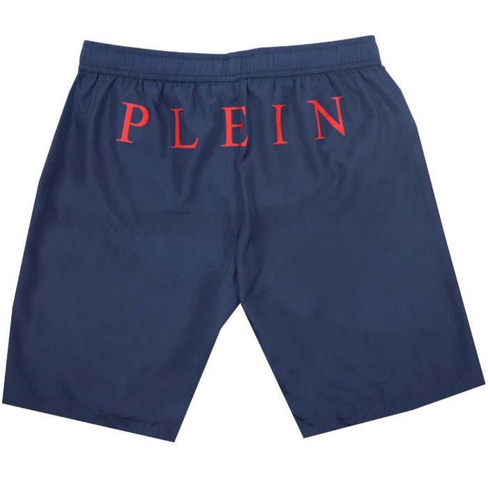 Philipp Plein CUPP04 L0185 Navy Blue Swim Shorts