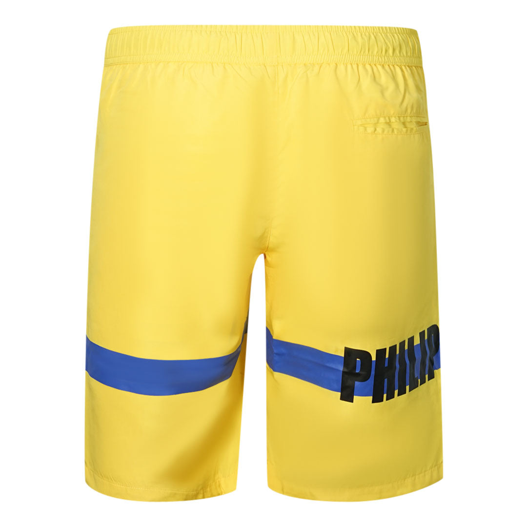 Philipp Plein Mens Cupp11L01 30 Swim Shorts Yellow
