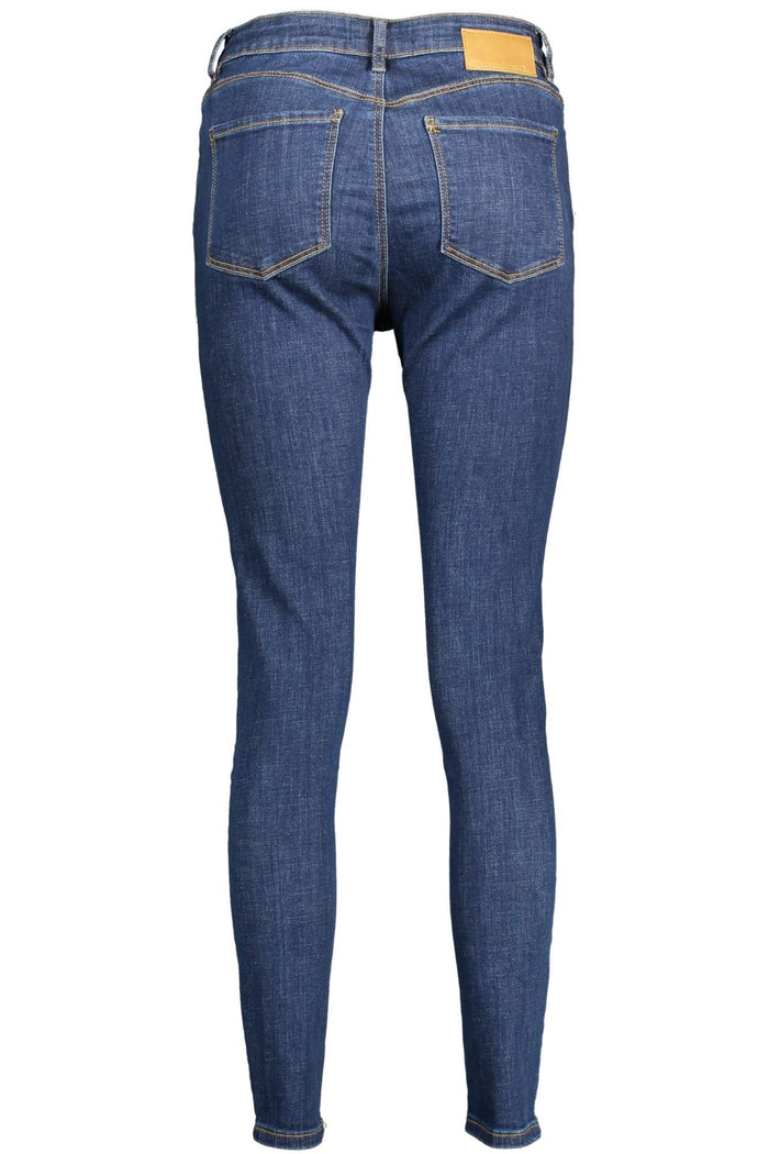Desigual Chic Embroidered Blue Jeans with Stretch Comfort