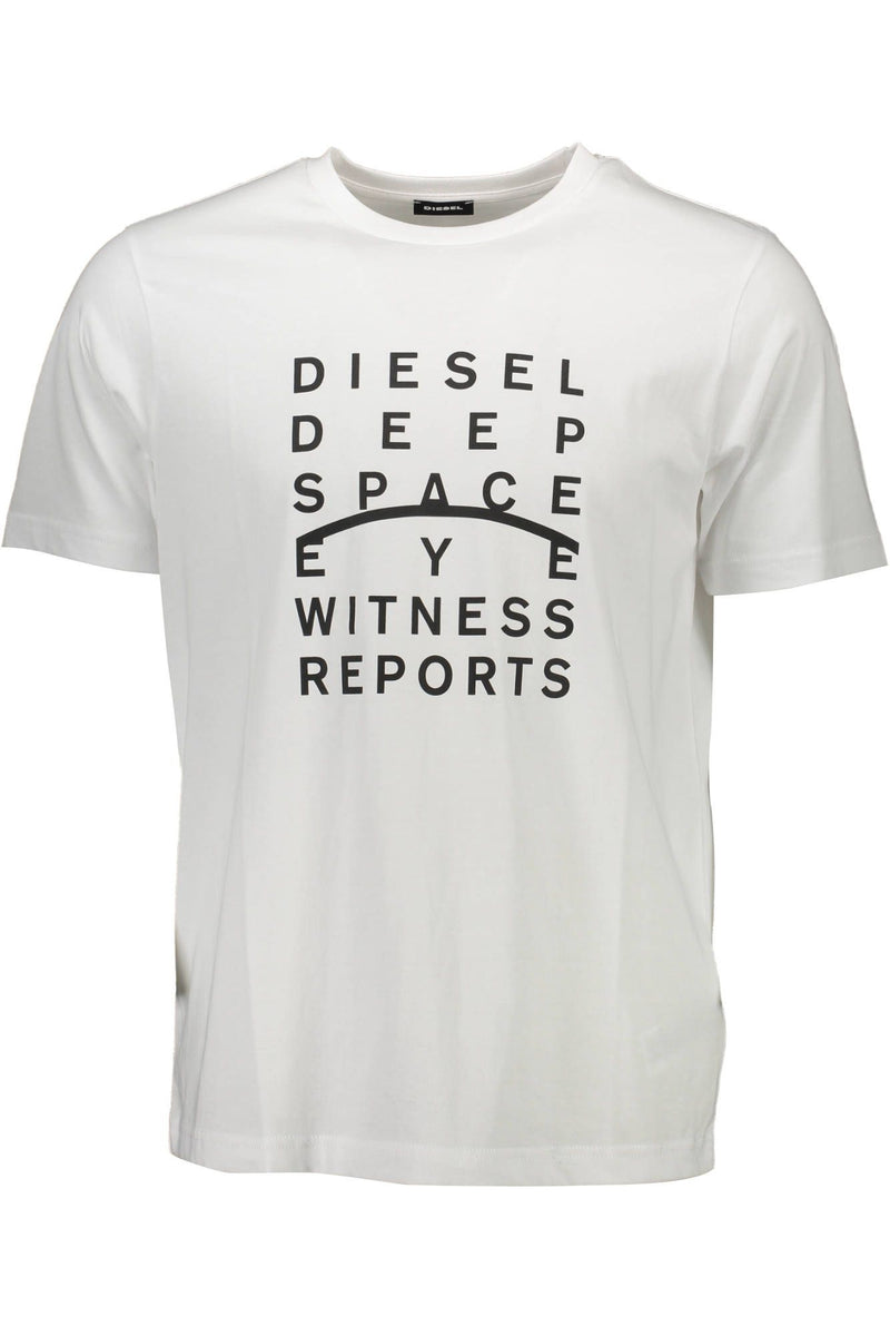 Diesel Crisp White Crew Neck Logo Tee