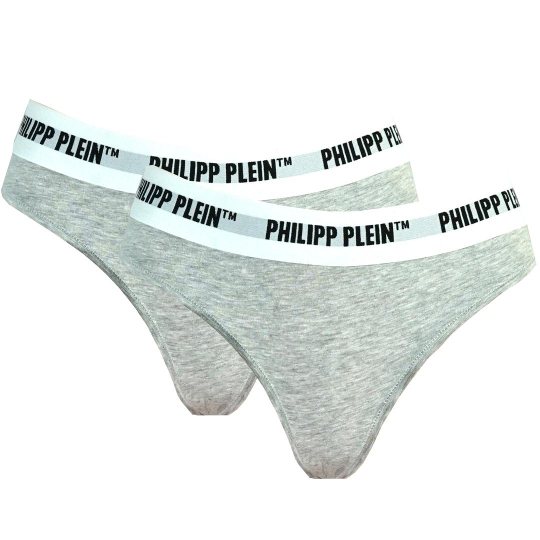 Philipp Plein Womens Dupp01 94 Thong Grey