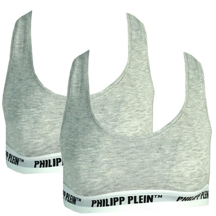Philipp Plein DUPT01 94 Underwear Sports Bra Two Pack