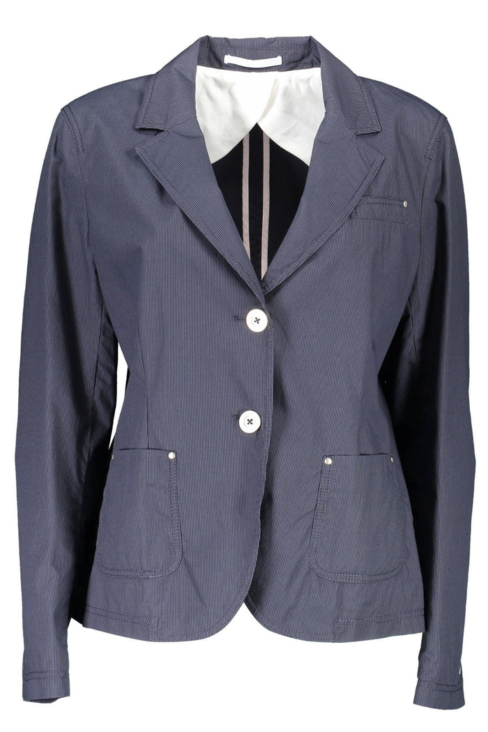 Gant Timeless Blue Cotton Jacket with Classic Appeal