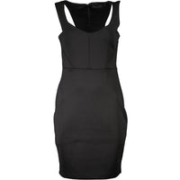 Guess Jeans Chic Black Contrast Detail Dress with Wide Neckline