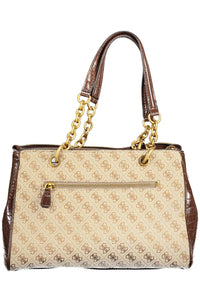 Guess Jeans Chic Brown Chain-Handle Shoulder Bag