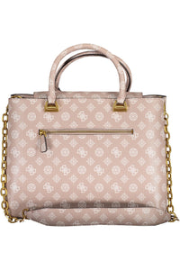 Guess Jeans Chic Pink Two-Handle Guess Handbag with Chain Strap