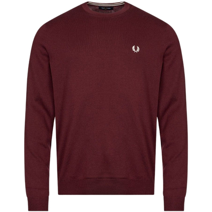 Fred Perry Mens K9601 597 Sweatshirt Burgundy