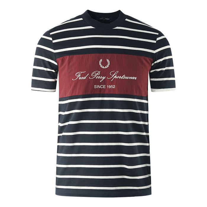 Fred Perry Mens T Shirt M8642 608 Navy Blue