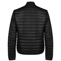 Armani Jeans Padded Biker Black Jacket - Nova Clothing