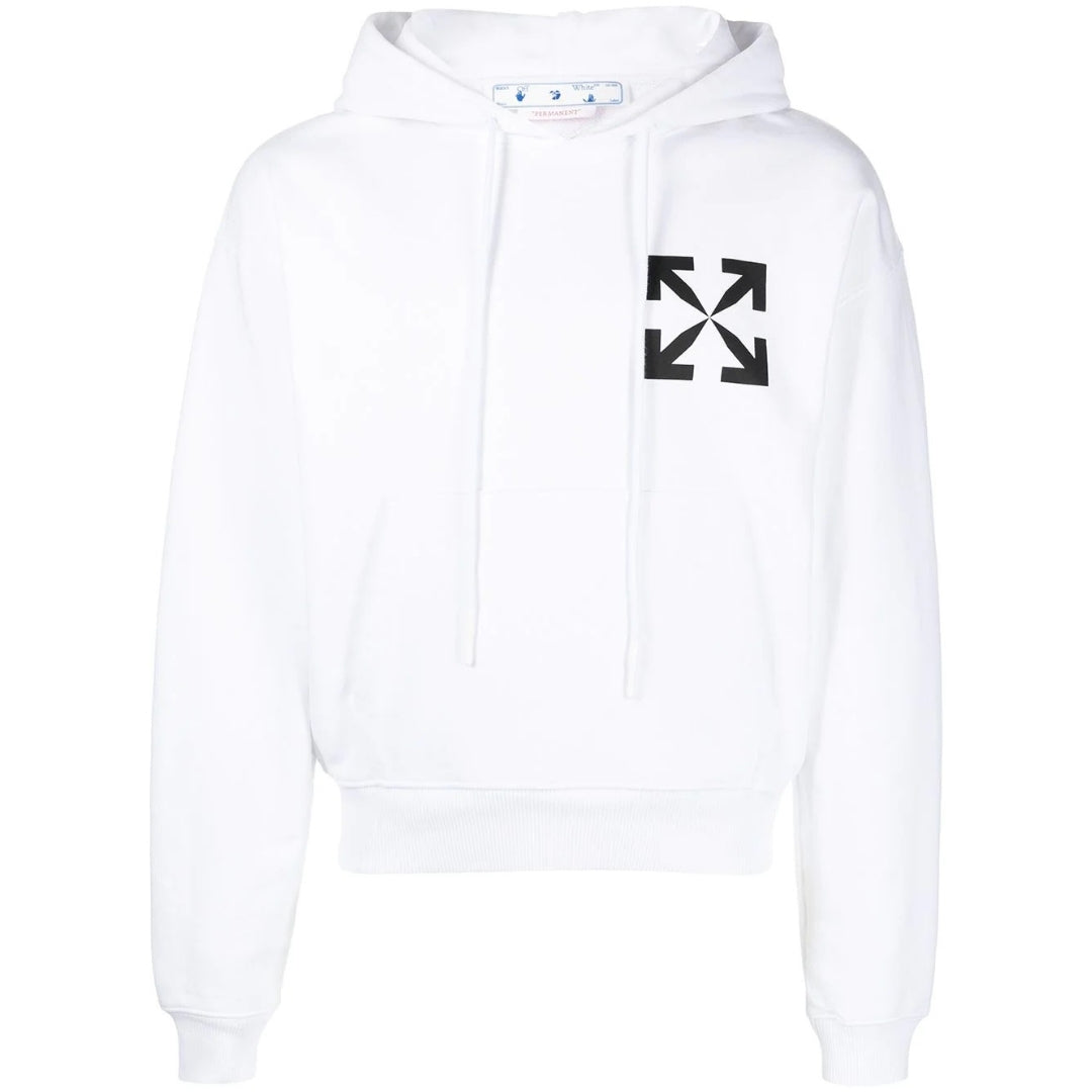 Off White Mens Ombb037C99Fle0080110 Hoodie White