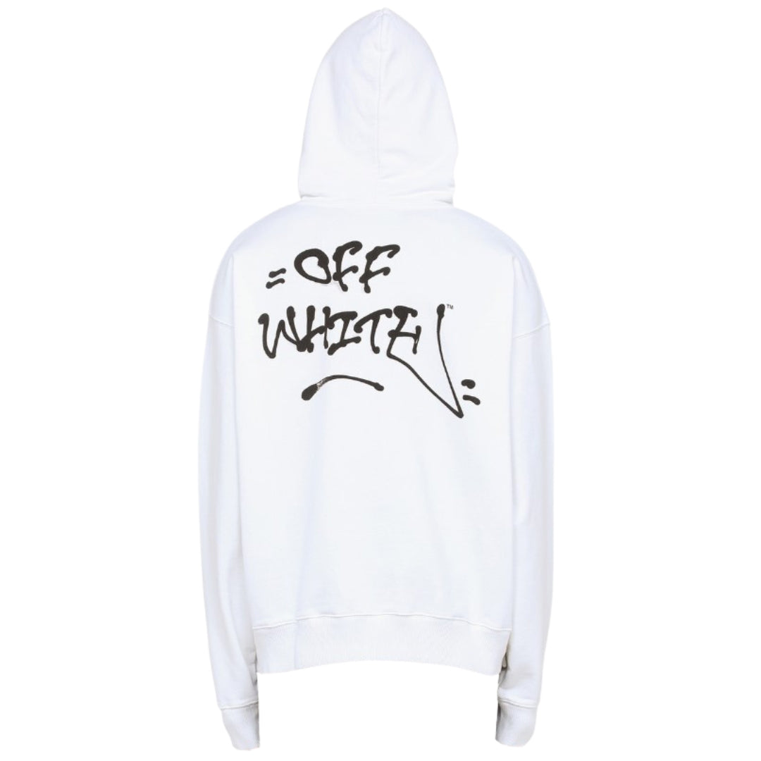 Off White Mens Ombb085S22Fle0070120 Hoodie White