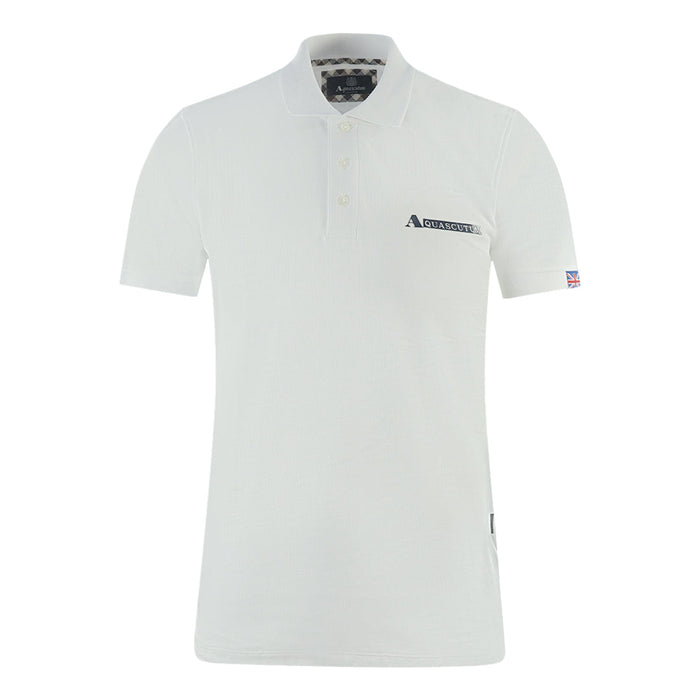 Aquascutum Mens P00123 01 Polo Shirt White