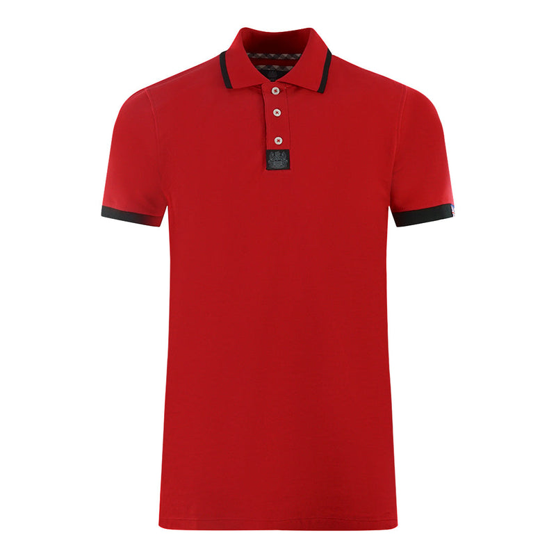 Aquascutum Mens P00323 52 Polo Shirt Red