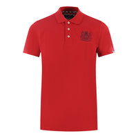 Aquascutum Mens P00423 52 Polo Shirt Red