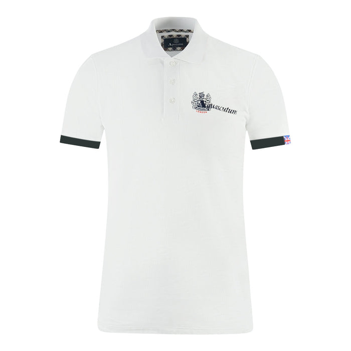 Aquascutum Mens P00523 01 Polo Shirt White