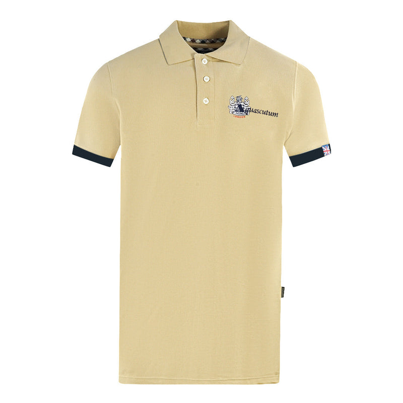 Aquascutum Mens P00523 12 Polo Shirt Beige