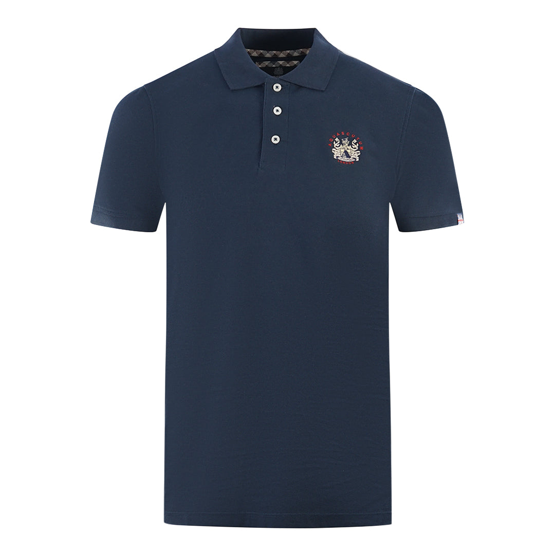 Aquascutum Mens P00623 85 Polo Shirt Navy