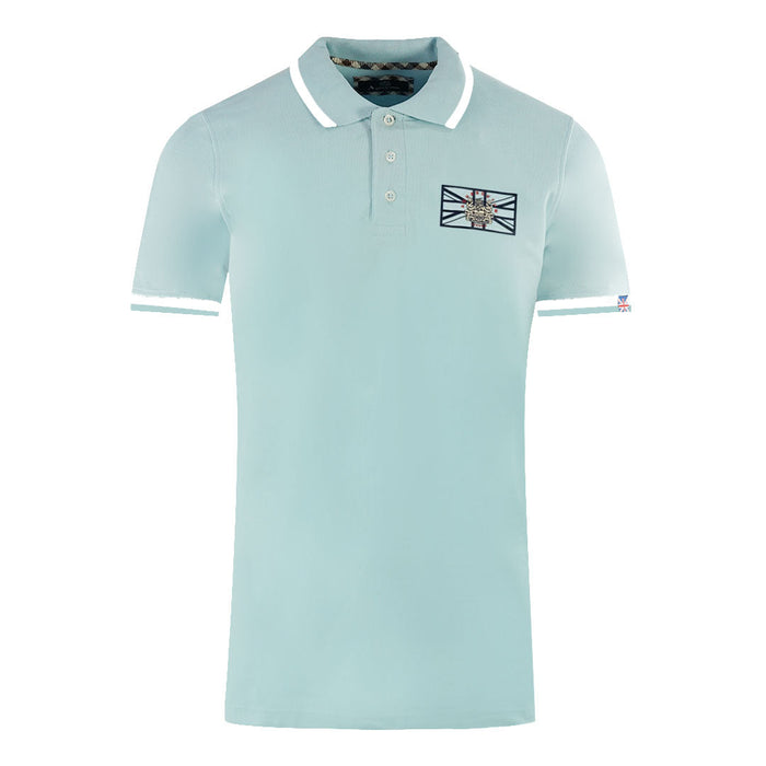 Aquascutum Mens P00823 78 Polo Shirt Light Blue