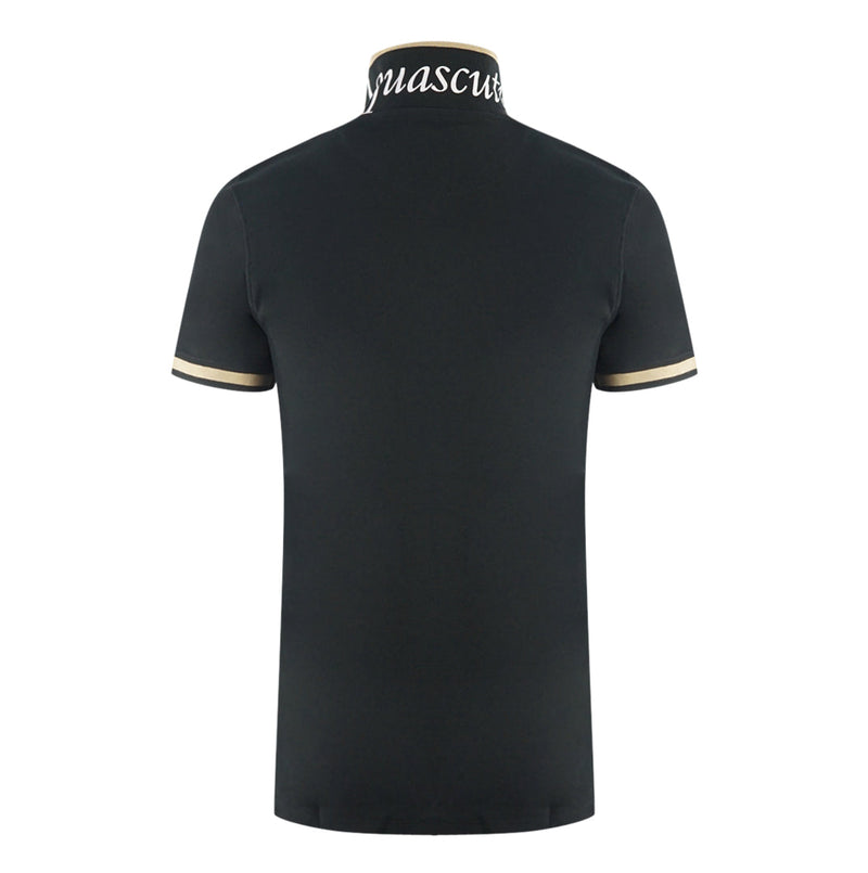 Aquascutum Mens P01023 99 Polo Shirt Black