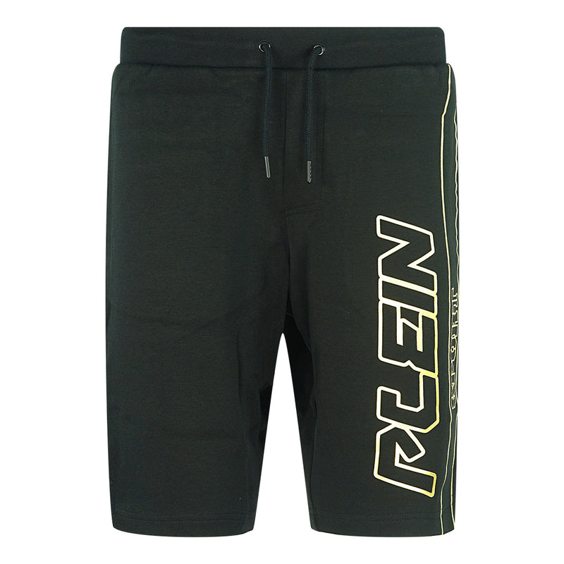 Philipp Plein Stencil Logo Black Shorts - Nova Clothing