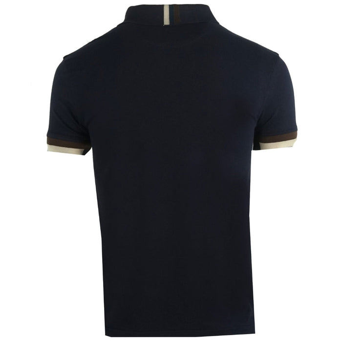 Aquascutum Aldis Crest Logo Navy Polo Shirt - Nova Clothing
