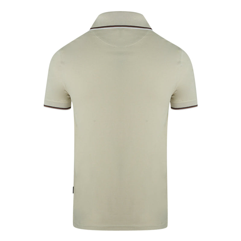 Aquascutum Mens Polo Shirt Qmp024 10 Beige