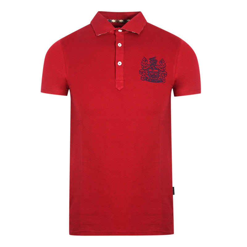 Aquascutum Mens Qmp026 32 Polo Shirt Red