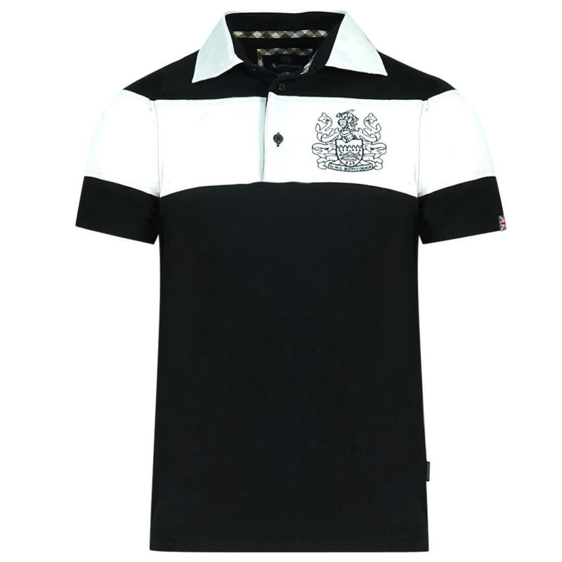 Aquascutum Mens Qmp030 99 Polo Shirt Black