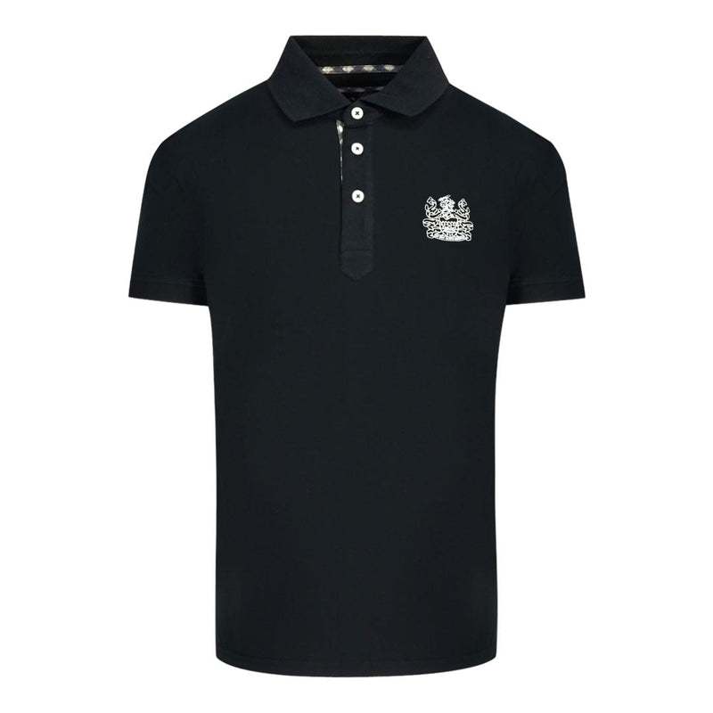 Aquascutum Mens Qmp050 99 Polo Shirt Black