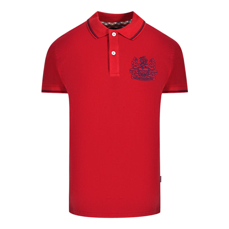 Aquascutum Mens Qmp052 52 Polo Shirt Red