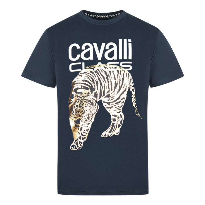 Cavalli Class Mens Qxt61I Jd060 04926 T Shirt Navy