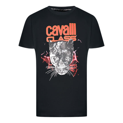 Cavalli Class QXT61J JD060 05051 Black T-Shirt