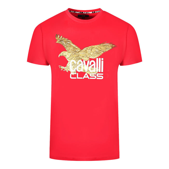 Cavalli Class Mens Qxt61K Jd060 02000 T Shirt Red