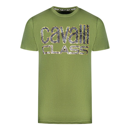 Cavalli Class QXT61Q JD060 04050 Green T-Shirt