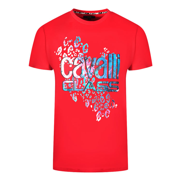 Cavalli Class Mens Qxt61T Jd060 02000 T Shirt Red