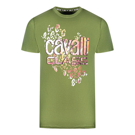 Cavalli Class QXT61T JD060 04050 Green T-Shirt
