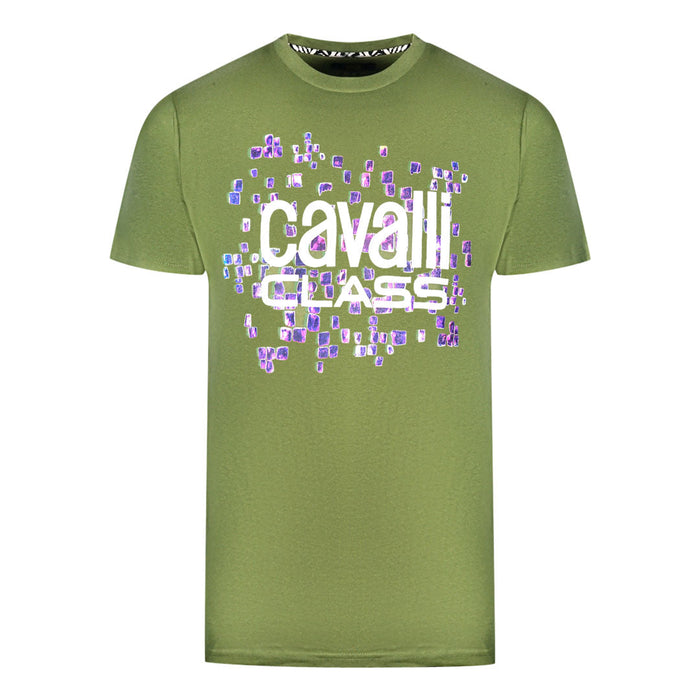 Cavalli Class Mens Qxt61U Jd060 04050 T Shirt Green