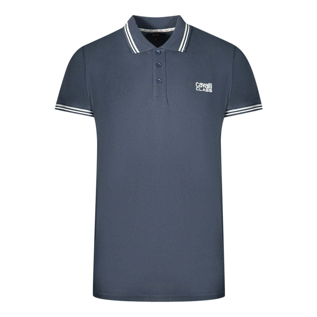 Cavalli Class Mens Polo Shirt Qxt64T Kb004926 04926 Navy Blue