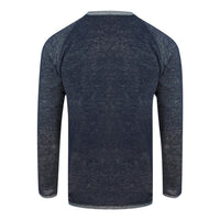 Aquascutum Mens Rnep027 80 Sweater Navy Blue